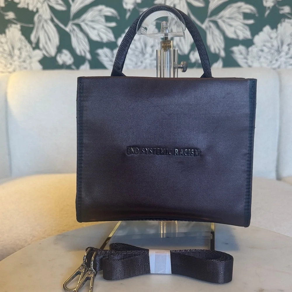 🤑Brandon Blackwood End Systemic Racism Tote w Crossbody Strap - Picture 1 of 6